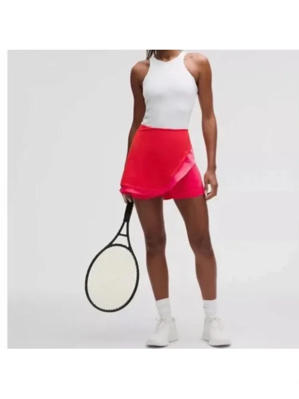 Lululemon Red Asymmetrical Layered High-Rise Tennis Skort Size 6 (Small)